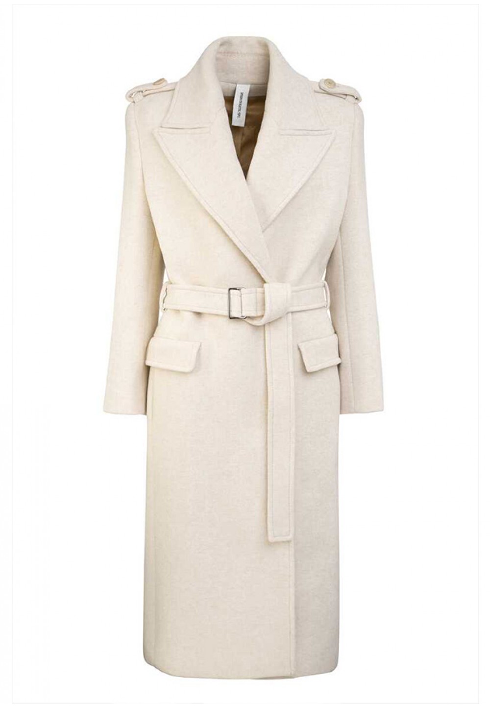 Класичне жіноче пальто бежевого кольору