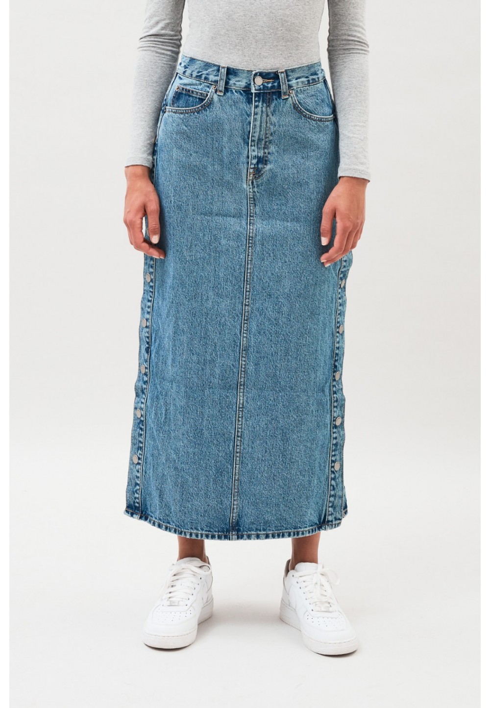 Длинная джинсовая юбка