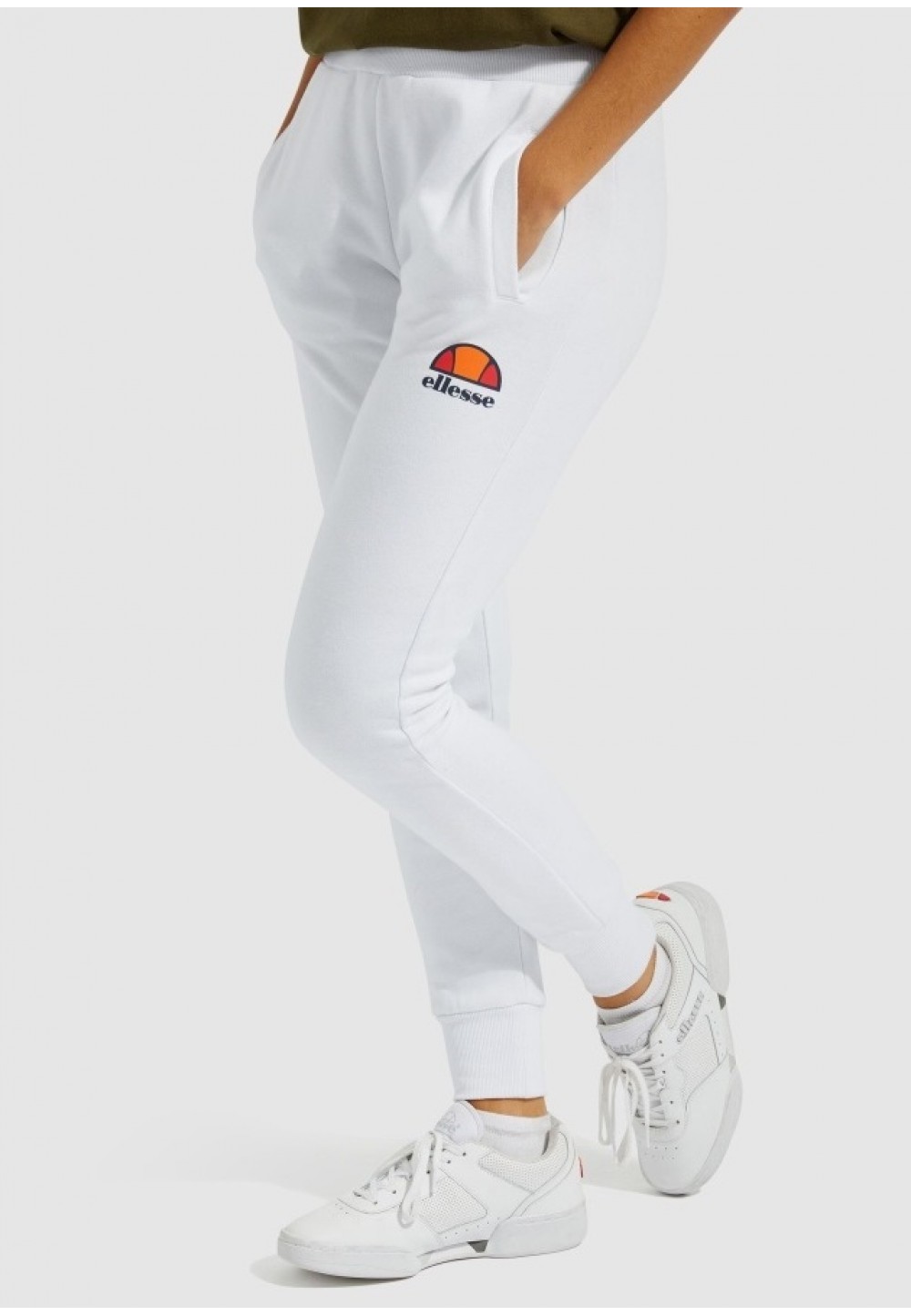 Білі спортивні штани з бавовни