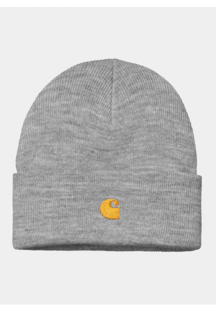 Сіра шапка з вишивкою логотипу