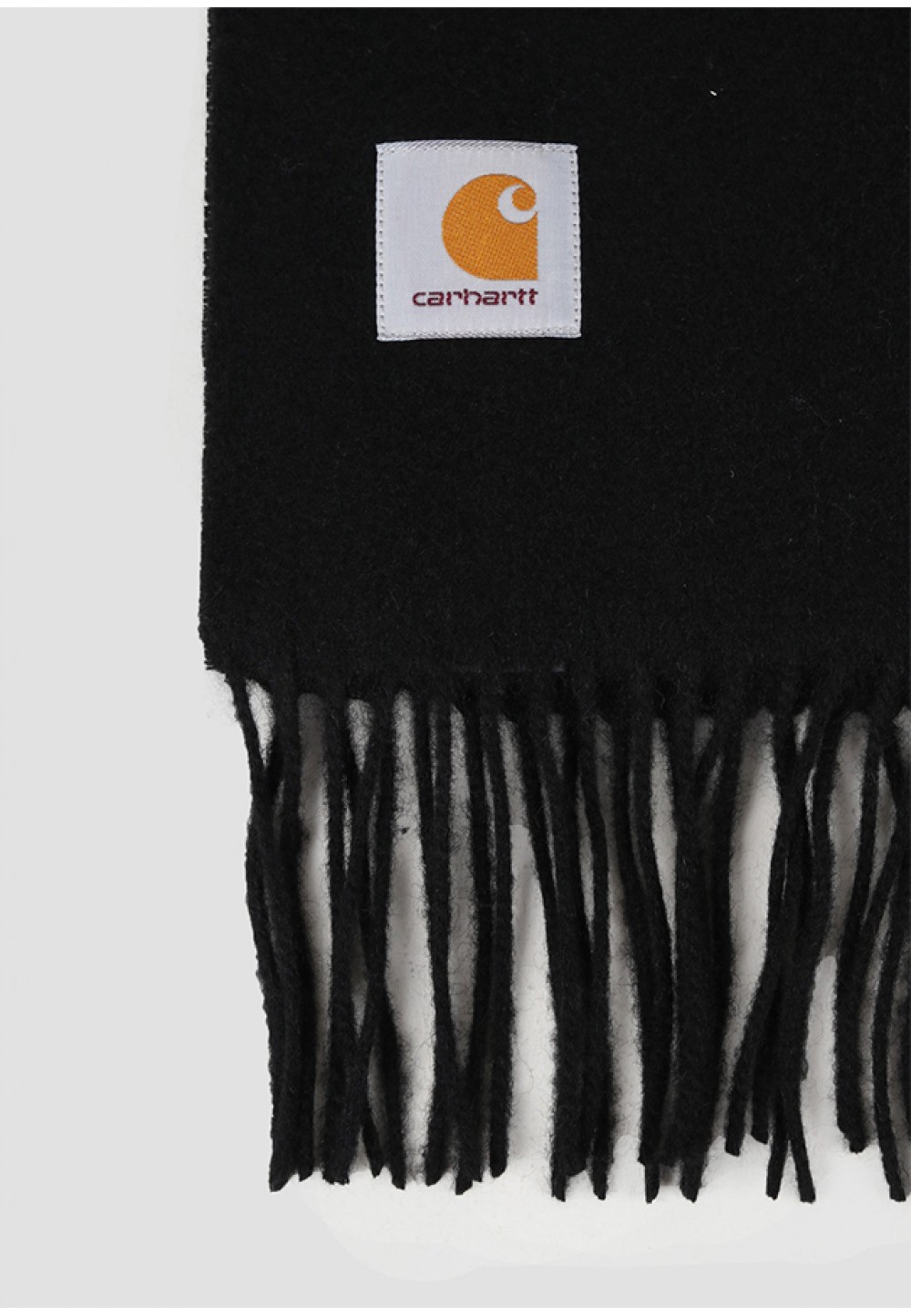 Черный шарф из натуральной шерсти 