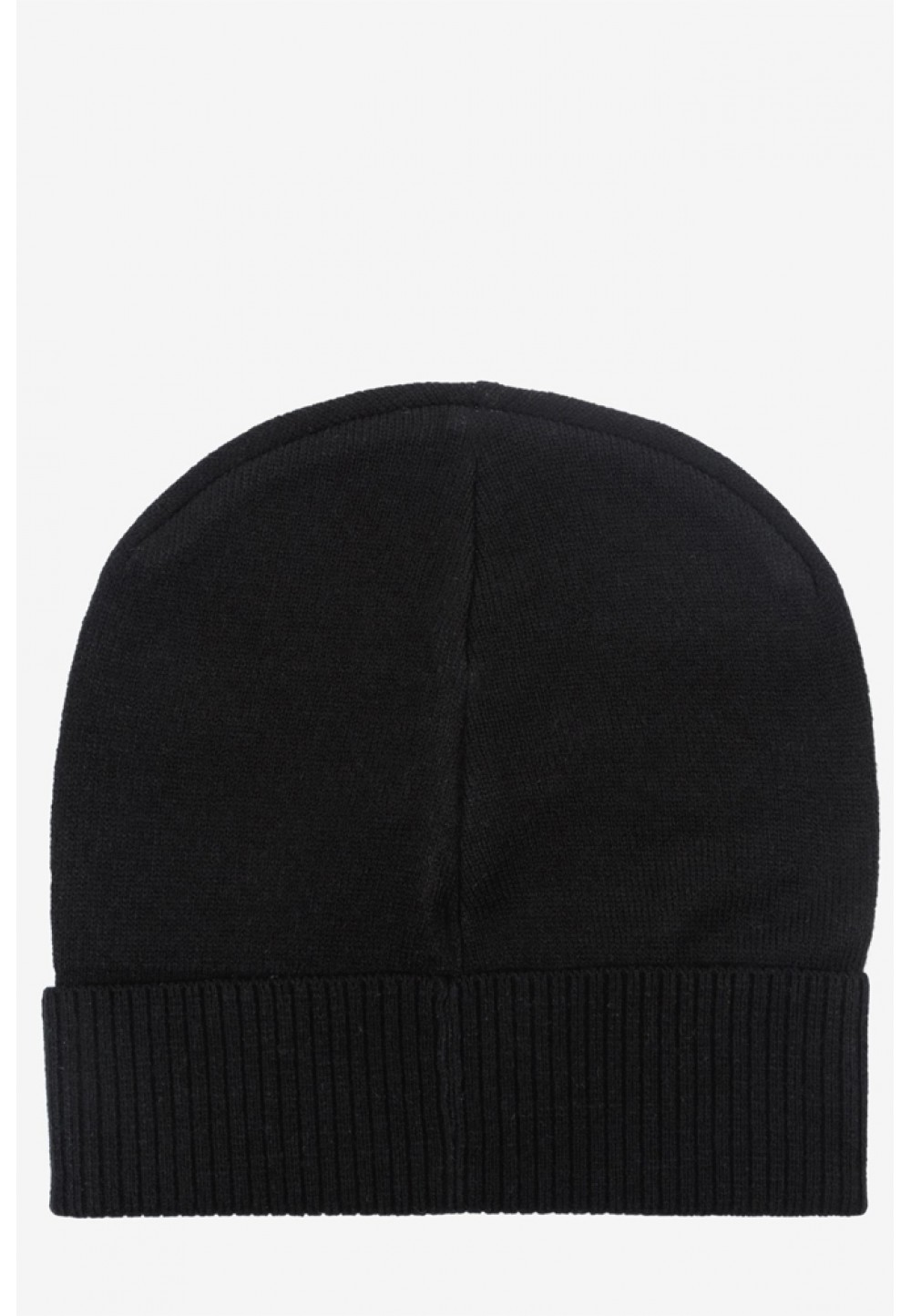 Чорна шапка біні з написом