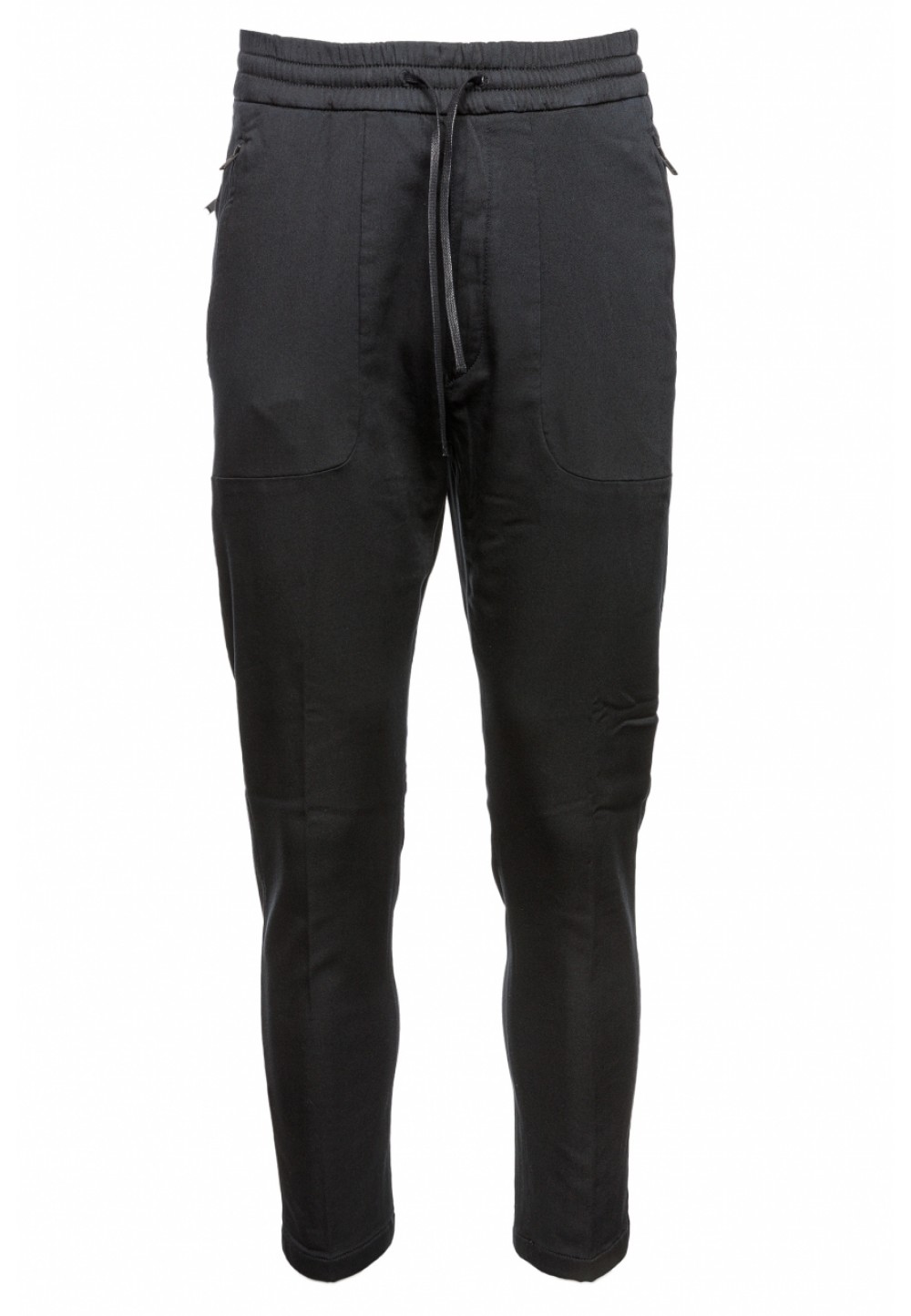 Черные брюки с карманами на молнии