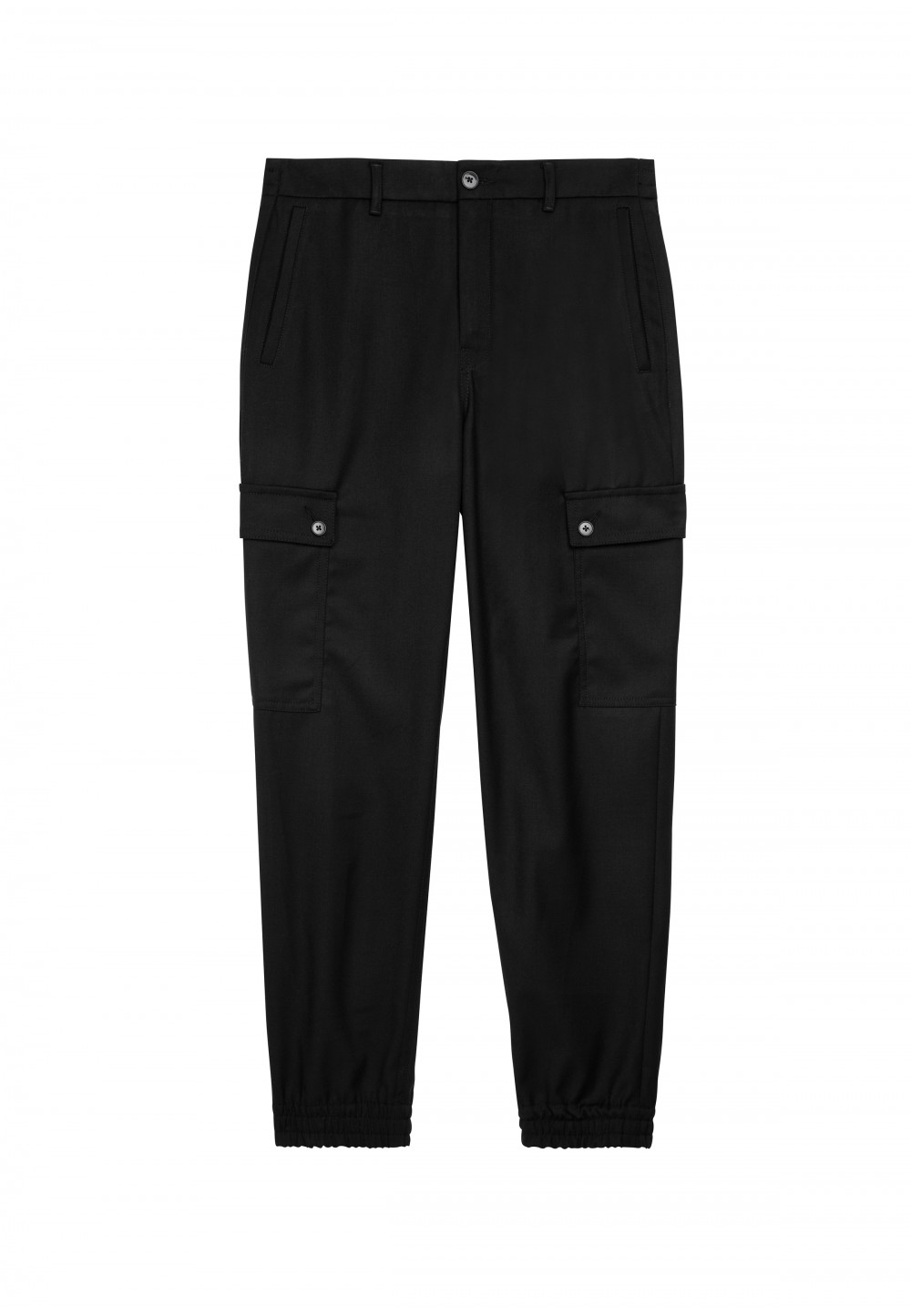 Женские брюки-карго с накладными карманами