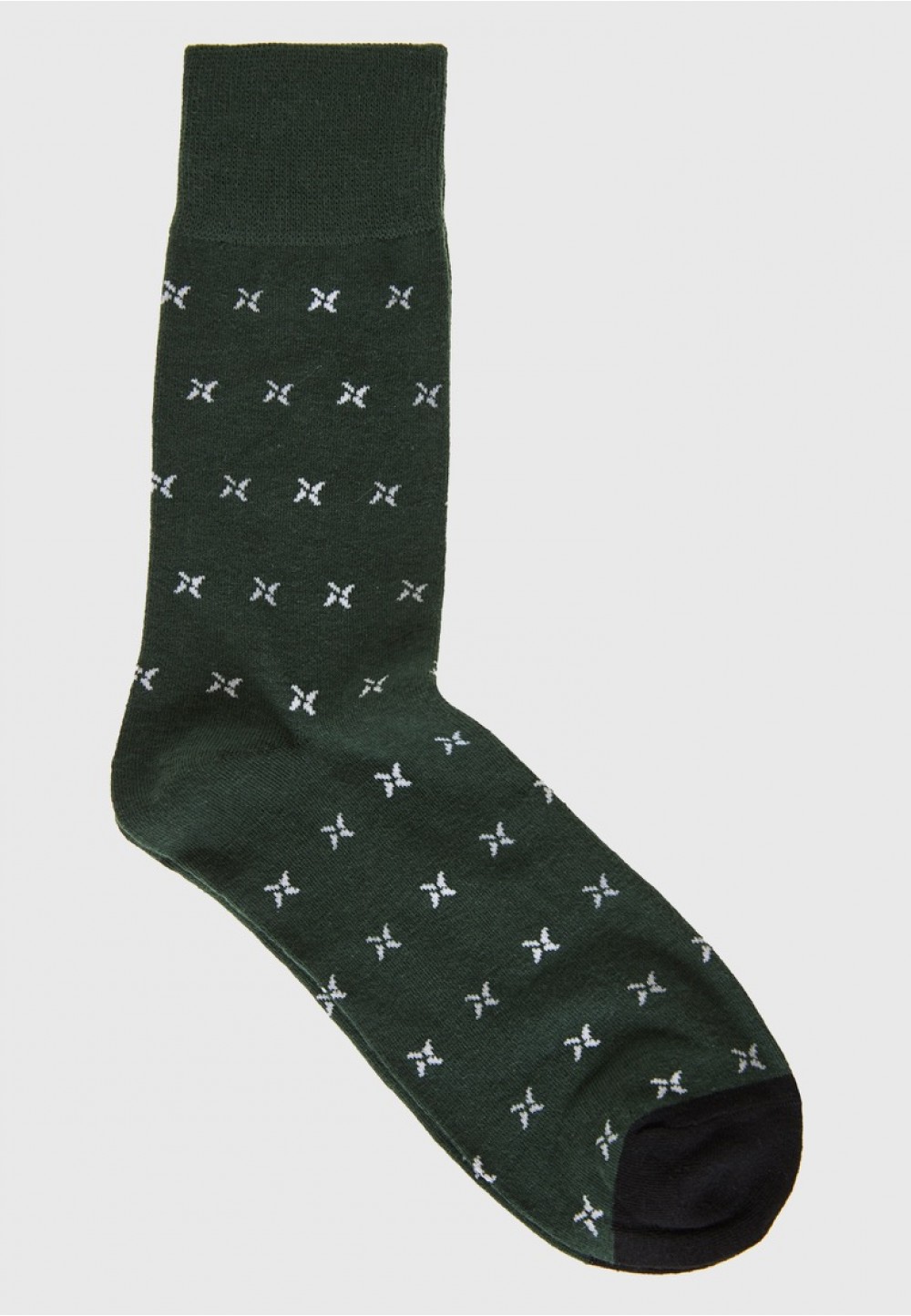 Мужские зеленые носки c принтом