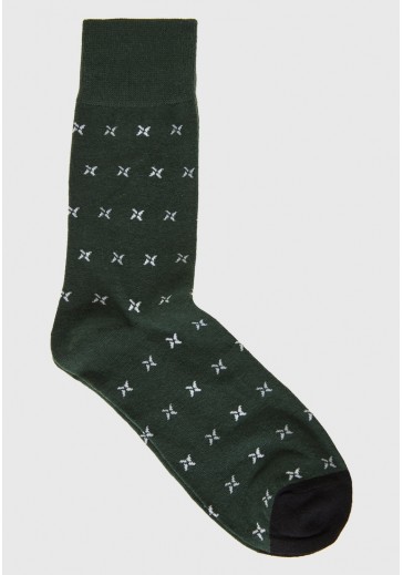 Чоловічі зелені шкарпетки з принтом