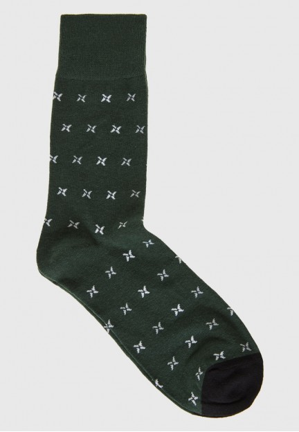 Чоловічі зелені шкарпетки з принтом