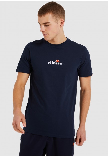 Синяя футболка с ярким логотипом на спине