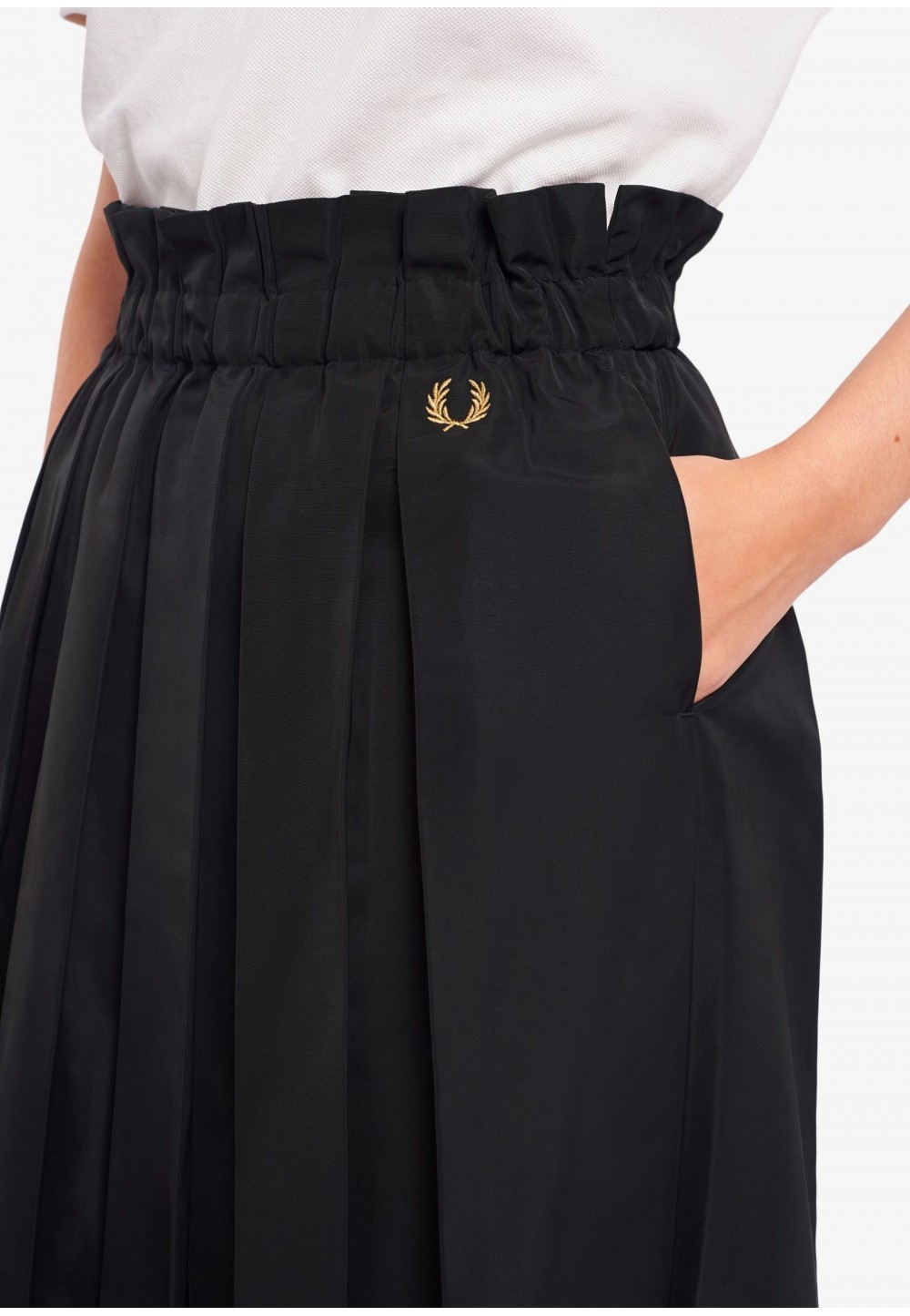 Плиссированная юбка с вышивкой логотипа