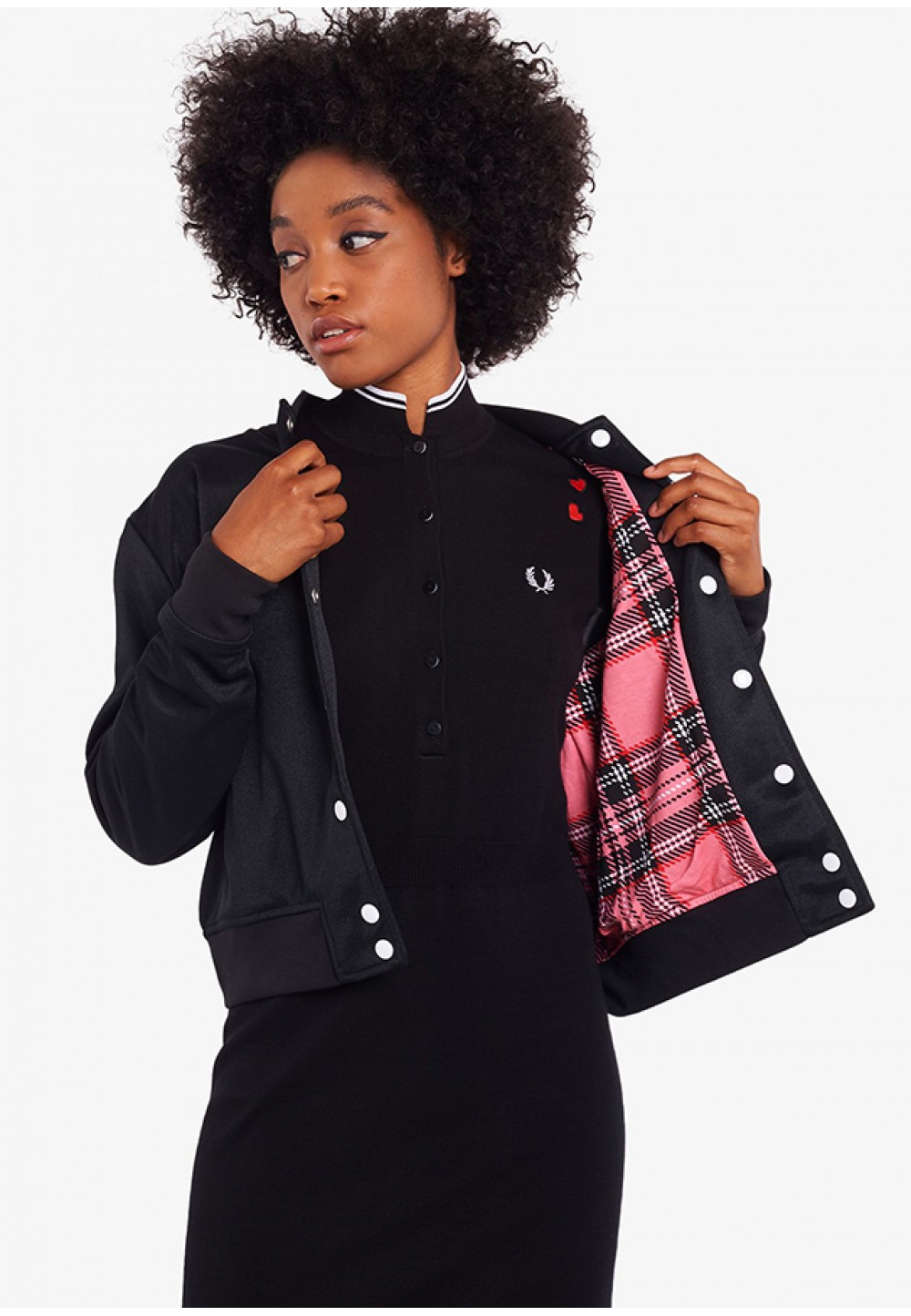 Женская куртка-бомбер с логотипом на спине