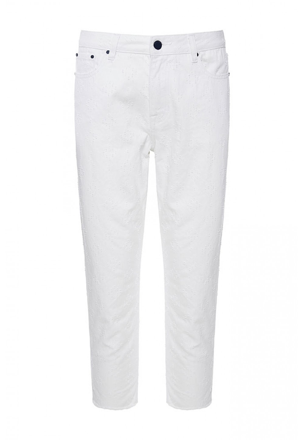 Укороченные белые брюки