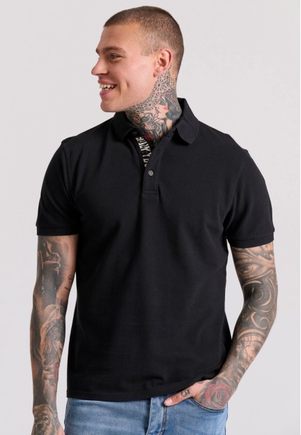  Рубашка- поло с фирменным принтом на внутренней планке