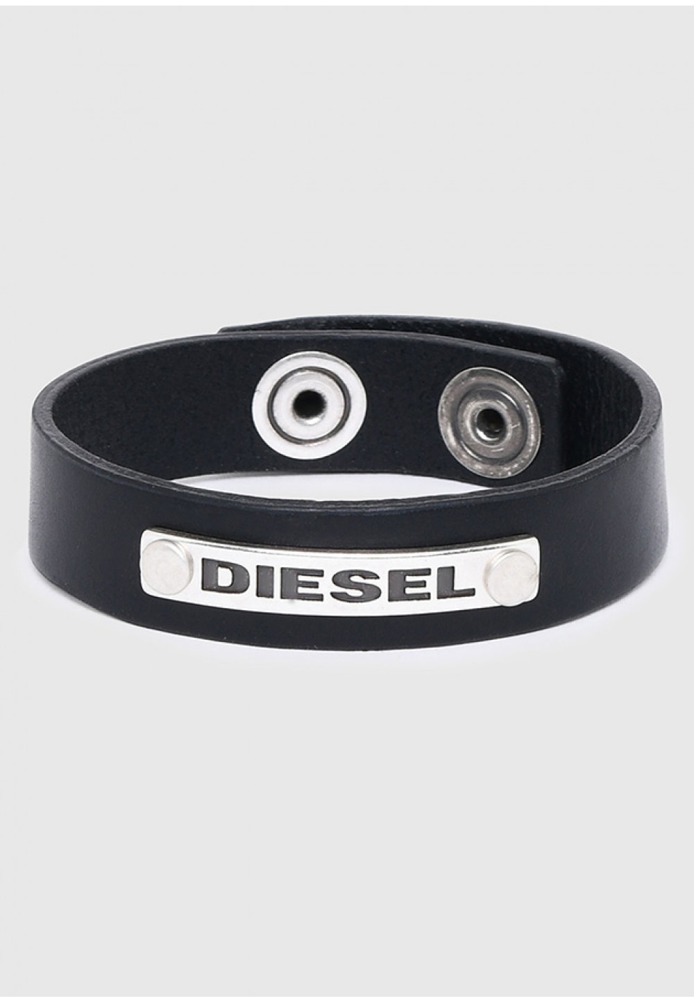 Кожаный браслет с пластиной Diesel