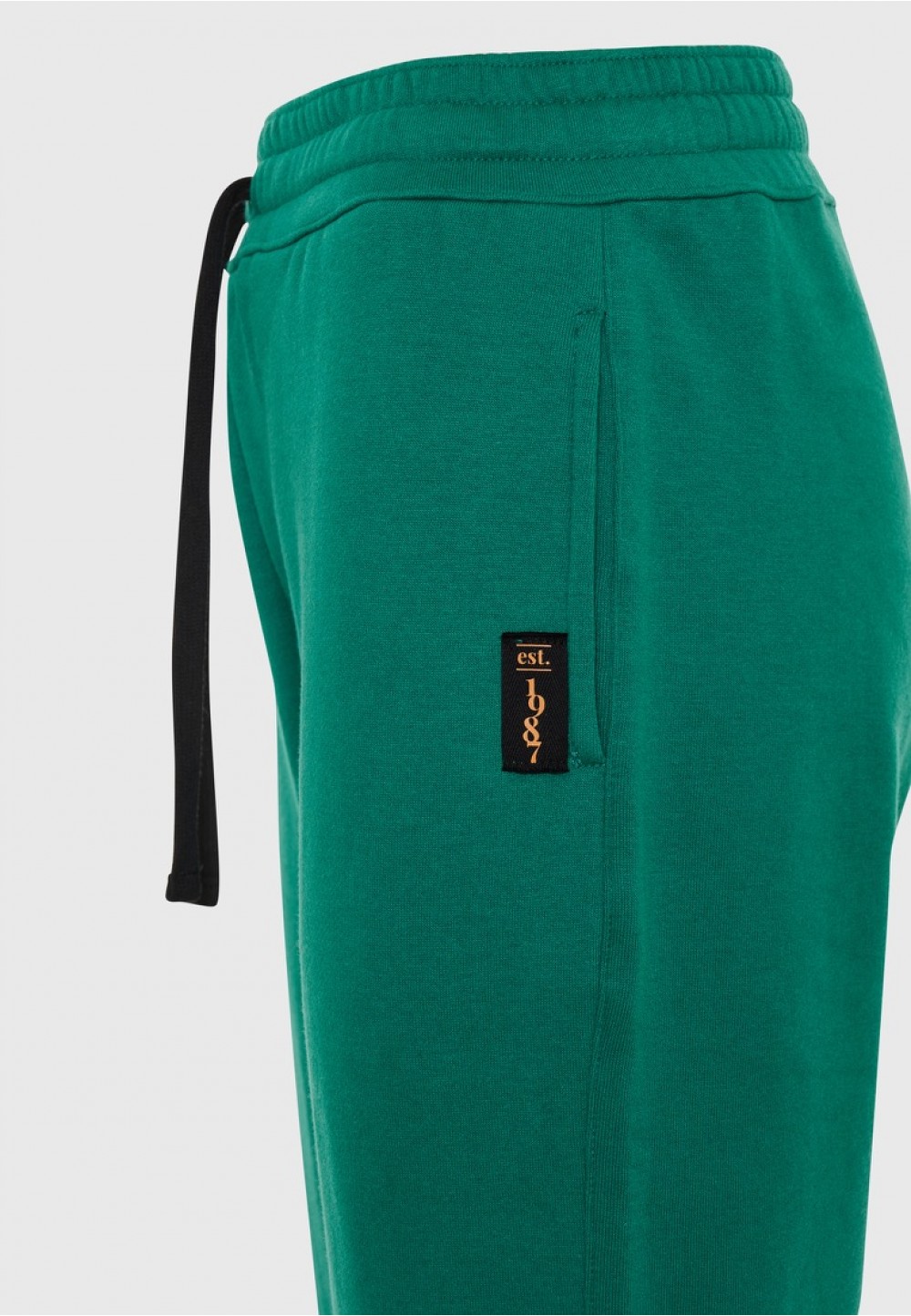 Спортивные брюки Funky Buddha с эластичной резинкой  зеленого цвета