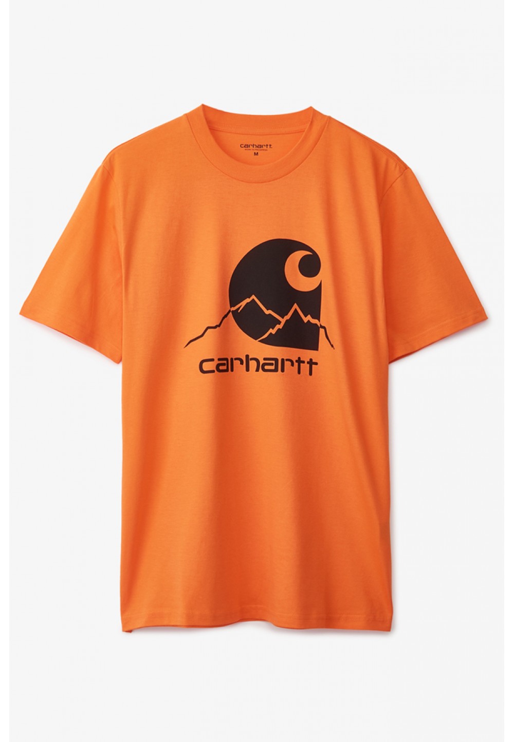 Оранжевая футболка с принтом