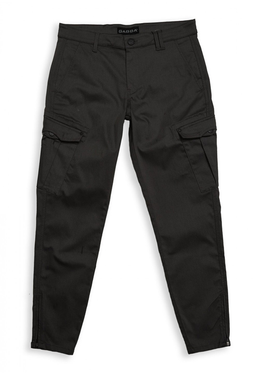 Чорні завужені брюки з накладними кишенями