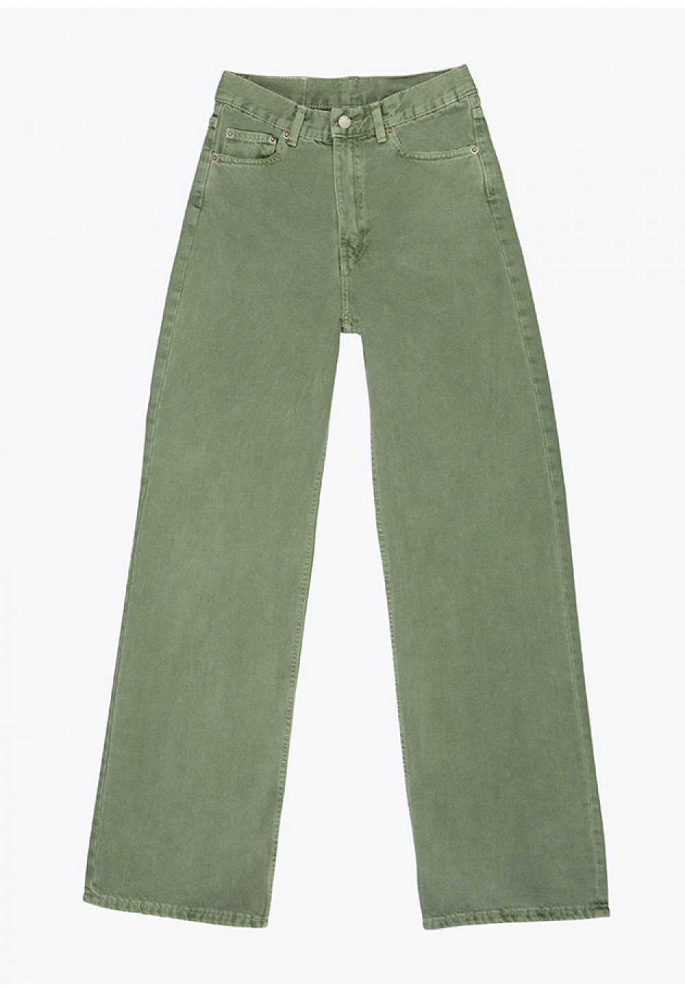 Стильные джинсы фисташкового цвета 