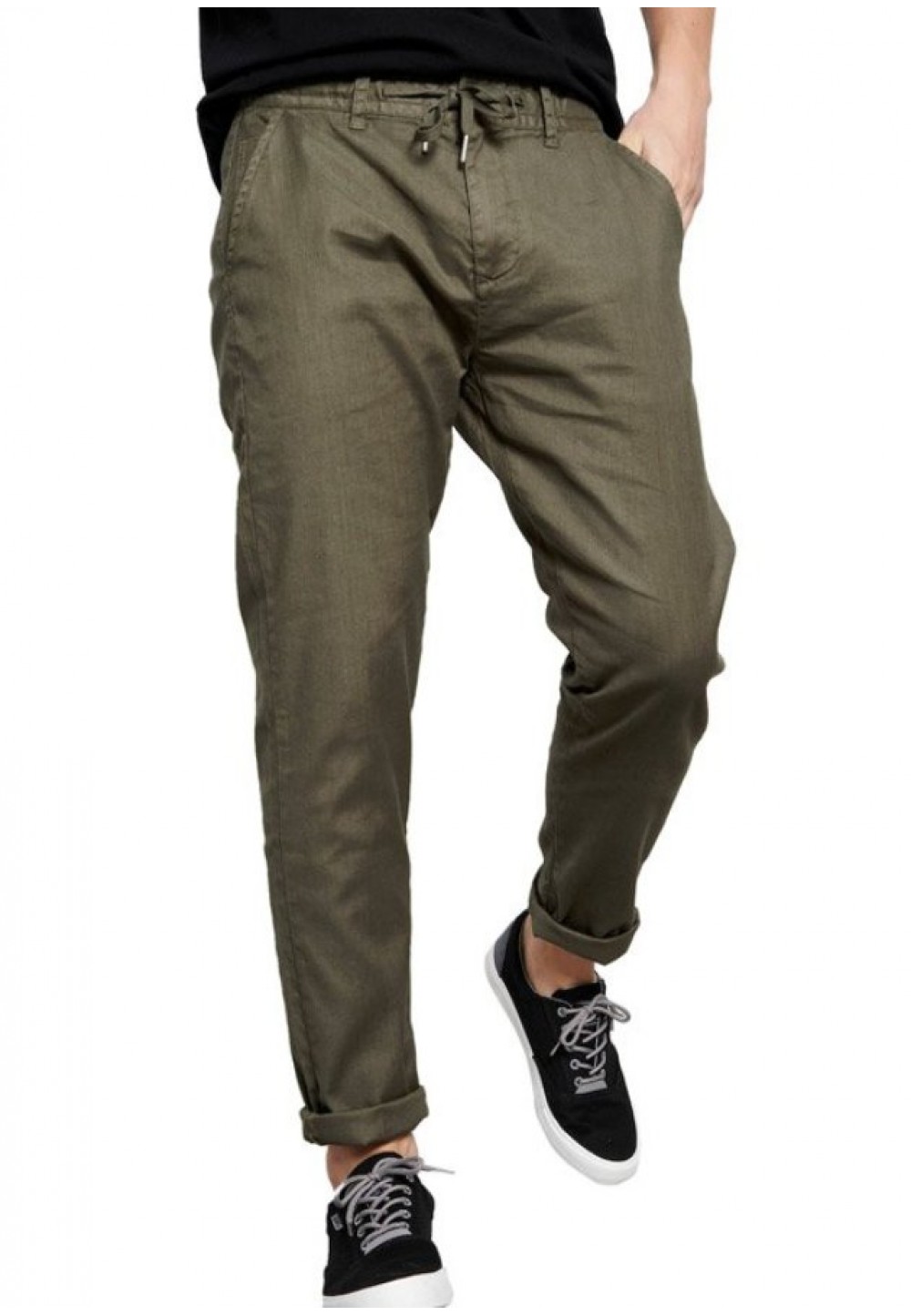 Стильные брюки цвета хаки