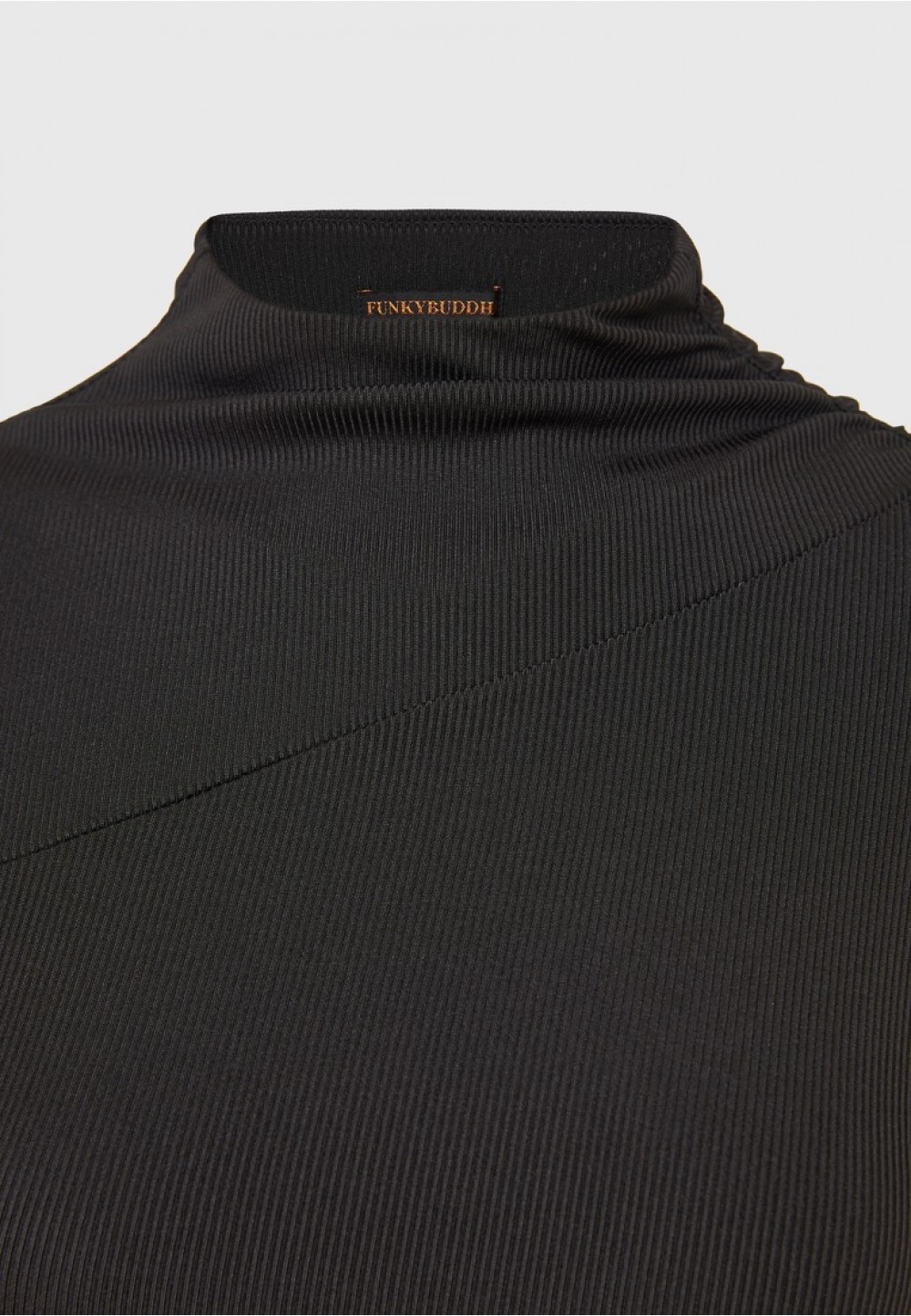 Чорна сукня-міді з ребристою текстурою