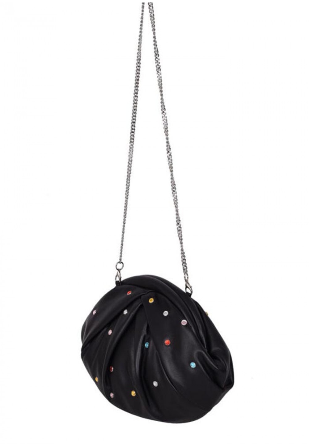 Чорна жіноча сумка Saki black w. multi stones