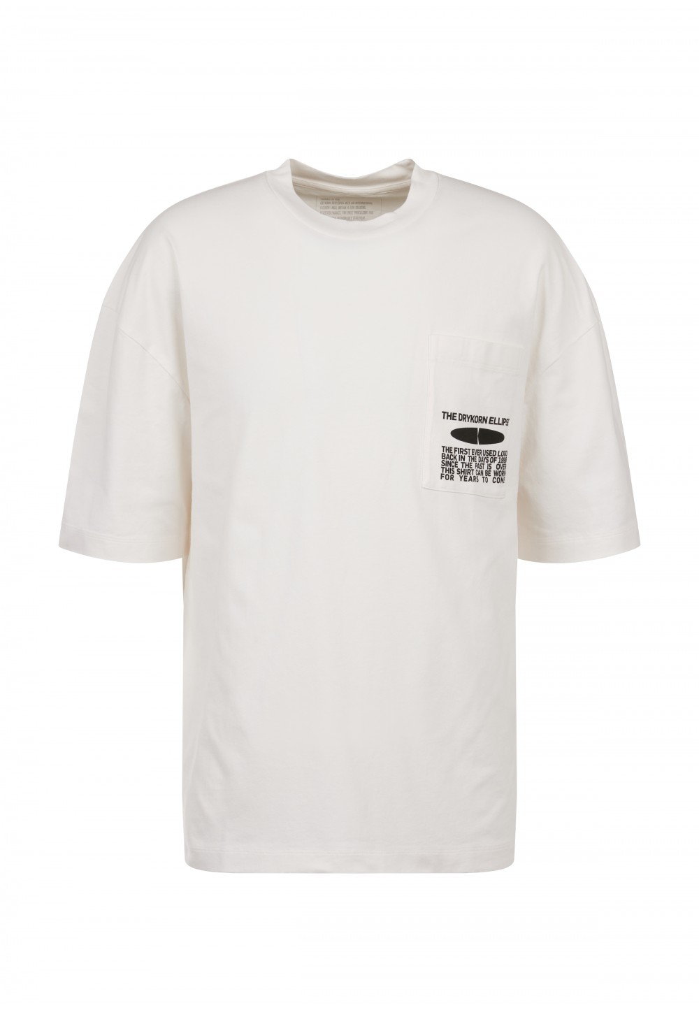 Біла футболка оверсайз з логотипом