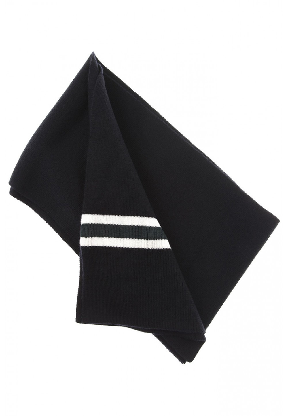 Вязаный черный шарф