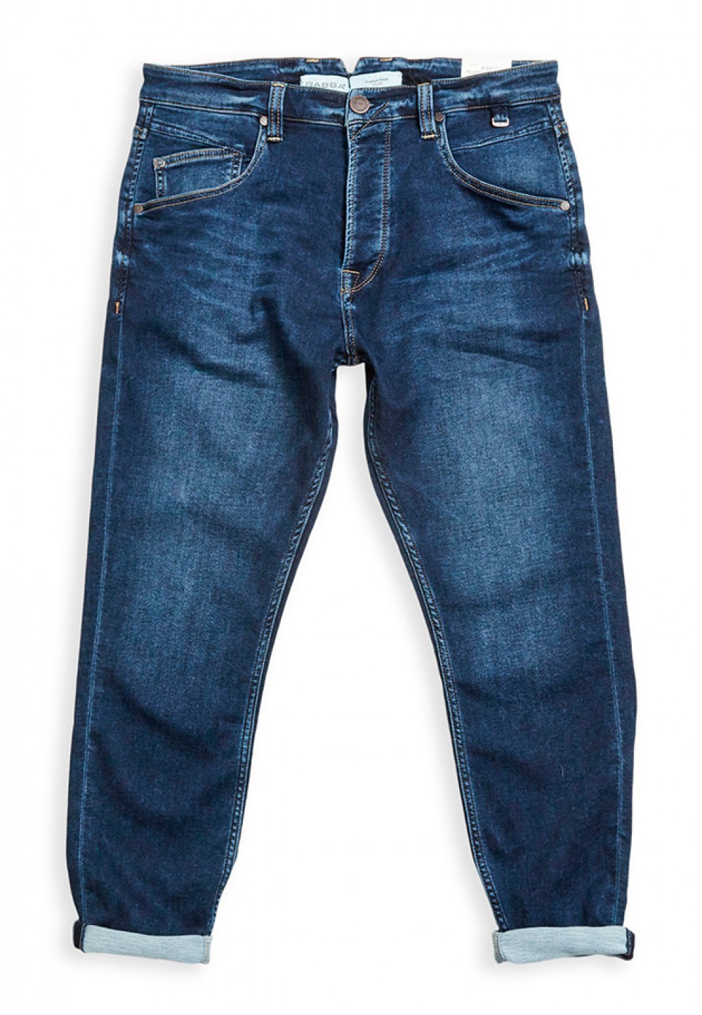 Зауженные джинсы синего цвета